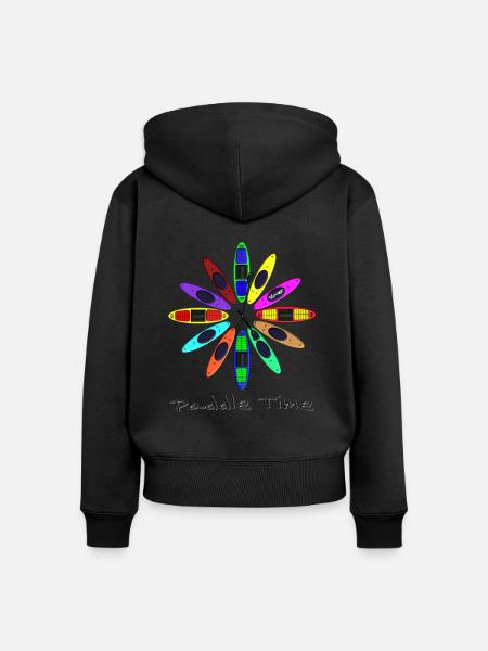 Clock Kayak 0005 - Frauen Premium Bio Zip Hoodie - 