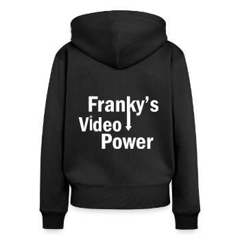 Franky's Video Power - Women's Premium Organic Zip Hoodie - black - Back - Julia (174cm)
