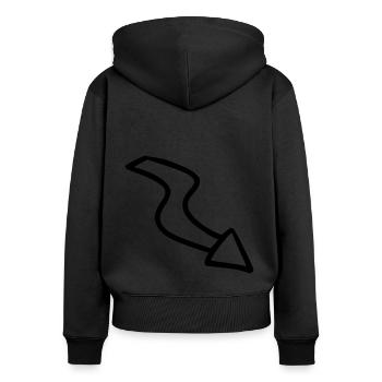 Arrow drawing sketch black - Women's Premium Organic Zip Hoodie - black - Back - Julia (174cm)