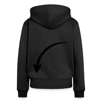 Arrow drawing sketch black - Women's Premium Organic Zip Hoodie - black - Back - Julia (174cm)