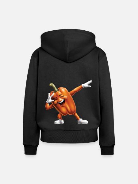 Paprika Geschenk - Frauen Premium Bio Zip Hoodie - Schwarz