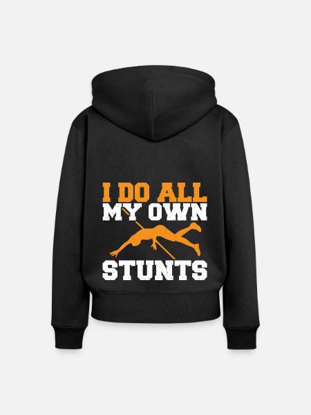 Stabhochspringer-Geschenk - Frauen Premium Bio Zip Hoodie - Schwarz