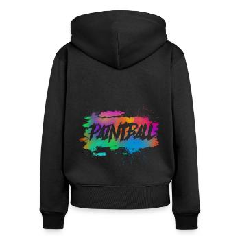 Paintball - Women's Premium Organic Zip Hoodie - black - Back - Julia (174cm)