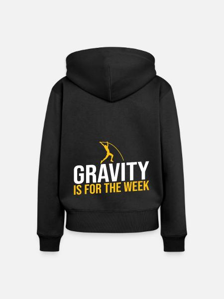 Stabhochspringer-Geschenk - Frauen Premium Bio Zip Hoodie - Schwarz