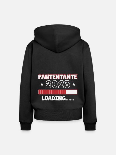 Patentante 2023 loading Taufpatin - Frauen Premium Bio Zip Hoodie - Schwarz