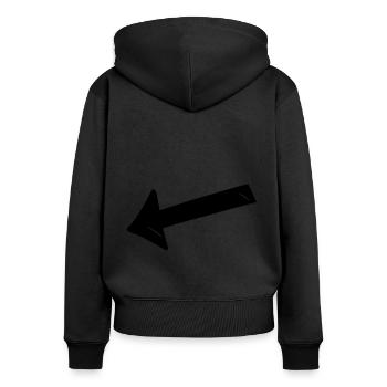 Arrow drawing sketch black - Women's Premium Organic Zip Hoodie - black - Back - Julia (174cm)
