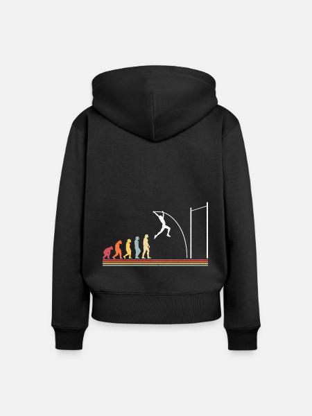 Stabhochspringer-Geschenk - Frauen Premium Bio Zip Hoodie - Schwarz