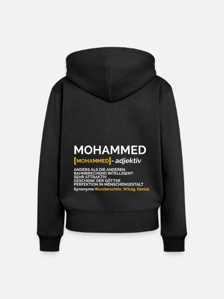 Mohammed - Frauen Premium Bio Zip Hoodie - Schwarz