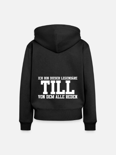 Till Name Design - Frauen Premium Bio Zip Hoodie - Schwarz