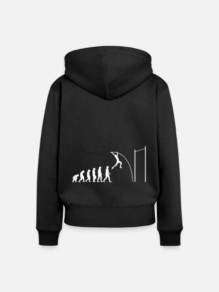 Stabhochspringer-Geschenk - Frauen Premium Bio Zip Hoodie - Schwarz