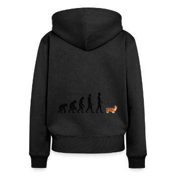 Havanais - Sweat à capuche zippé Premium bio Femme - noir - Dos - Julia (174cm)