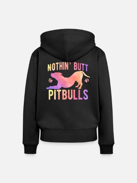 Pitbull - Nichts als Pitbulls - Frauen Premium Bio Zip Hoodie - Schwarz
