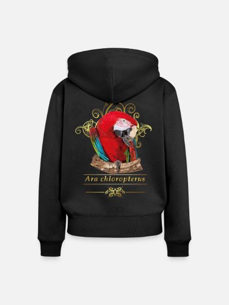 Roter Ara - Frauen Premium Bio Zip Hoodie - Schwarz