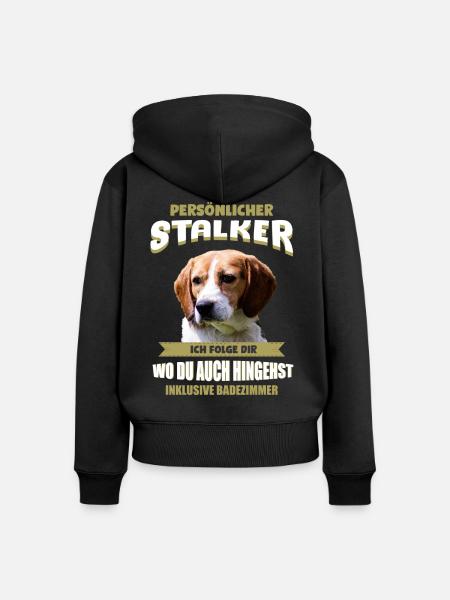 Beagle Hund - Beagle - Frauen Premium Bio Zip Hoodie - Schwarz