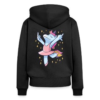 Unicorn Costume Party Unicorn Carnival - Women's Premium Organic Zip Hoodie - black - Back - Julia (174cm)