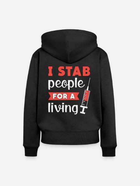 Nephrologie Dialysetechniker Dialyse Geschenk - Frauen Premium Bio Zip Hoodie - Schwarz