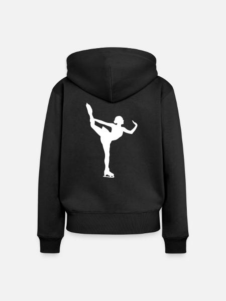 Eisläuferin - Frauen Premium Bio Zip Hoodie - Schwarz