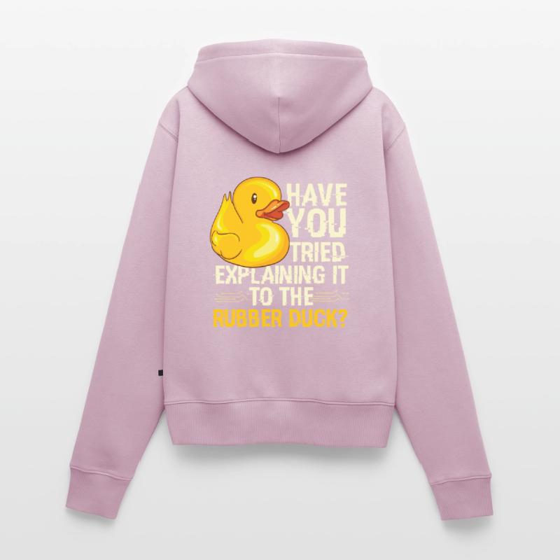 Rubber Duck Debugging Programmierer Frauen Premium Bio Zip Hoodie