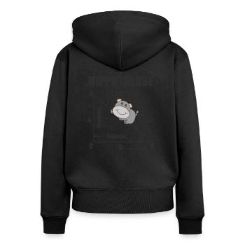 Nerd Geometry Hippotenuse Hypotenuse Math - Women's Premium Organic Zip Hoodie - black - Back - Julia (174cm)