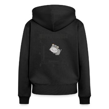 Nerd Geometry Hippotenuse Hypotenuse Math - Women's Premium Organic Zip Hoodie - black - Back - Julia (174cm)