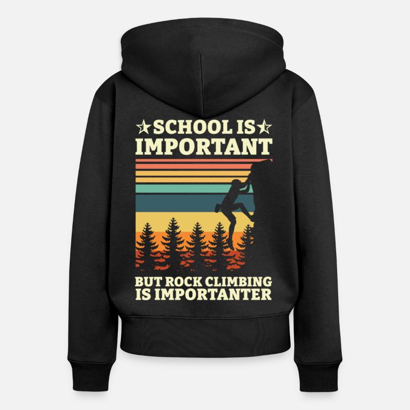 Boulder Escalade Alpinisme Escalade Cadeau d’Escalade - Sweat à capuche zippé Premium bio Femme - noir