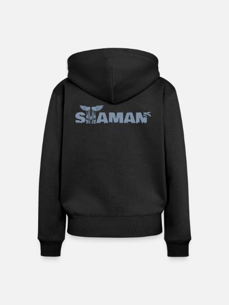 SHAMAN / CHAMAN - Women's Premium Organic Zip Hoodie - black