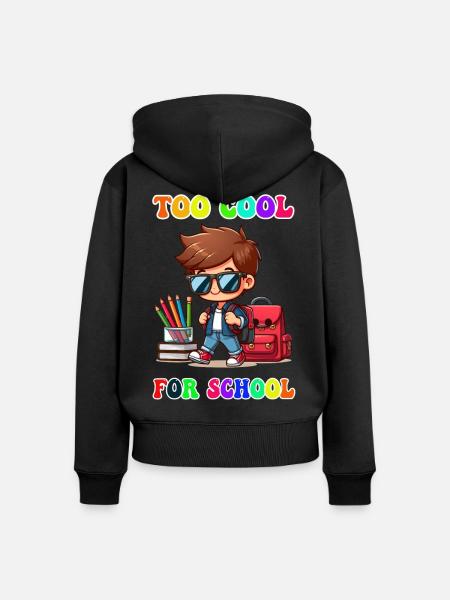 To cool for school - Frauen Premium Bio Zip Hoodie - Schwarz