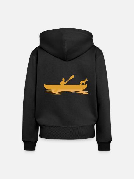 Kanu - Frauen Premium Bio Zip Hoodie - Schwarz