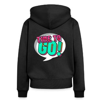 Speech Bubble Cartoon Cartoon Gift Pop Art Quote - Women's Premium Organic Zip Hoodie - black - Back - Julia (174cm)