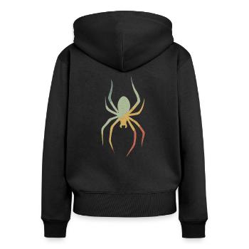 spider - Women's Premium Organic Zip Hoodie - black - Back - Julia (174cm)