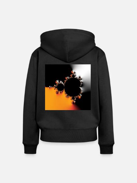 Fraktal #43 - Frauen Premium Bio Zip Hoodie - Schwarz