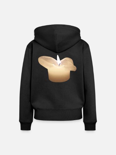 Kerze - Frauen Premium Bio Zip Hoodie - Schwarz