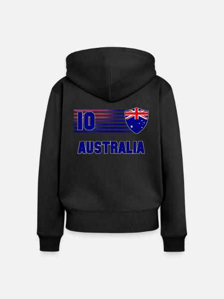 Australien - Frauen Premium Bio Zip Hoodie - Schwarz