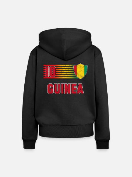 Guinea - Frauen Premium Bio Zip Hoodie - Schwarz