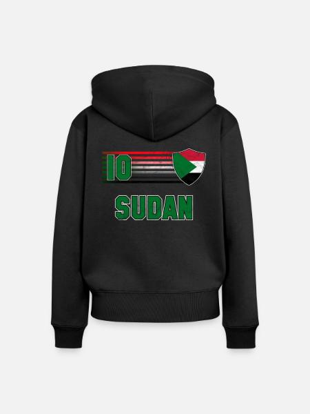 Sudan - Frauen Premium Bio Zip Hoodie - Schwarz