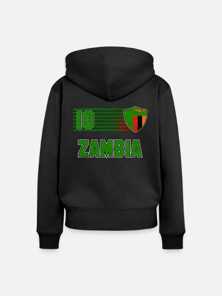 Sambia - Frauen Premium Bio Zip Hoodie - Schwarz