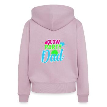 Vater Glow Neon Party Vatertag Geburtstag Geschenk - Frauen Premium Bio Zip Hoodie - Altrosa - Hinten - Julia (174cm)