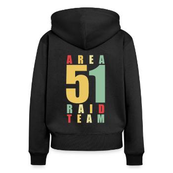 Équipe Area 51 Raid - Sweat à capuche zippé Premium bio Femme - noir - Dos - Julia (174cm)