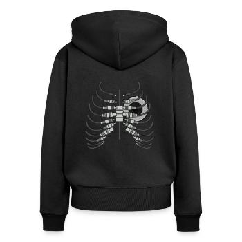 Sound engineering sound engineer sound engineer DJ gift - Women's Premium Organic Zip Hoodie - black - Back - Julia (174cm)