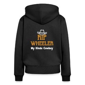 Rip Wheeler My kind of cowboy Yellowstone - Women's Premium Organic Zip Hoodie - black - Back - Julia (174cm)