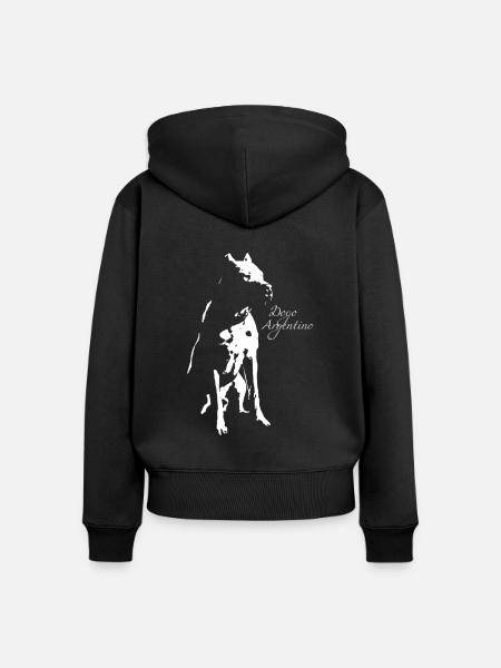 Dogo Argentino - Frauen Premium Bio Zip Hoodie - Schwarz