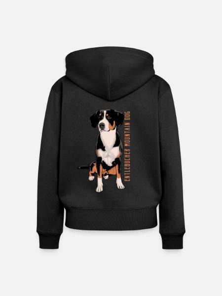Entlebucher Sennenhund - Frauen Premium Bio Zip Hoodie - Schwarz