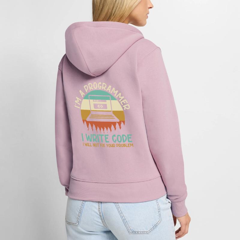 Programmeur Code Codage Sweat à capuche zippé Premium bio Femme