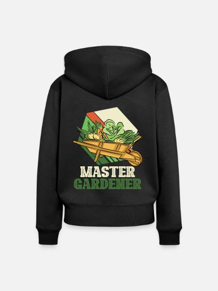 Master Gardener - Gärtnerei Garten - Frauen Premium Bio Zip Hoodie - Schwarz