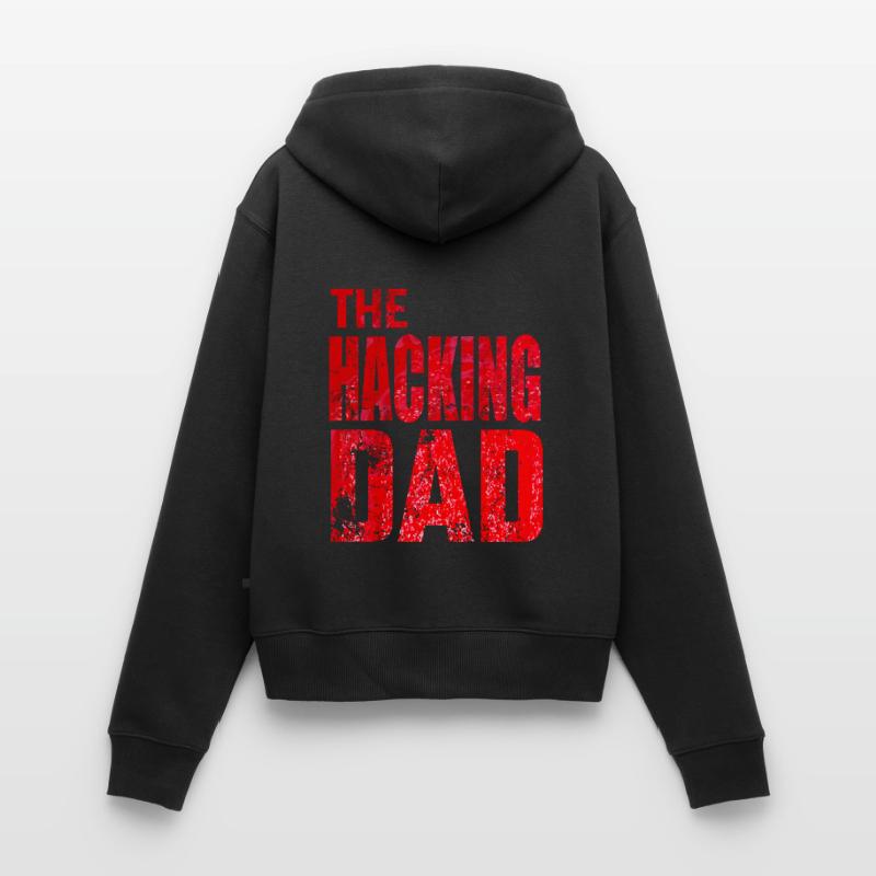 The Hacking Dad Hacker Vater Papa Code Computer Frauen Premium Bio Zip Hoodie