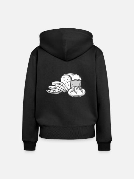 Brot - Frauen Premium Bio Zip Hoodie - Schwarz