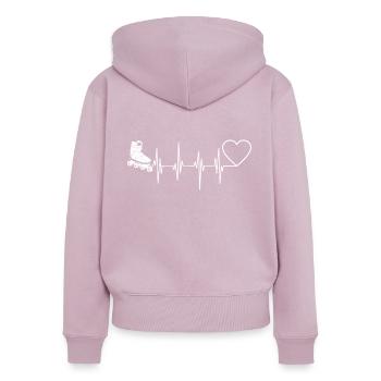 Inline skating - Women's Premium Organic Zip Hoodie - dusky pink - Back - Julia (174cm)