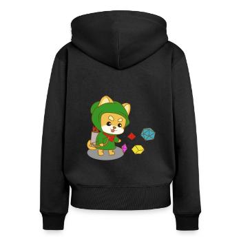 RpG Role Play Pen & Paper - Women's Premium Organic Zip Hoodie - black - Back - Julia (174cm)
