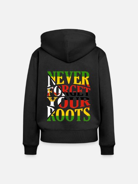 Simbabwe - Frauen Premium Bio Zip Hoodie - Schwarz