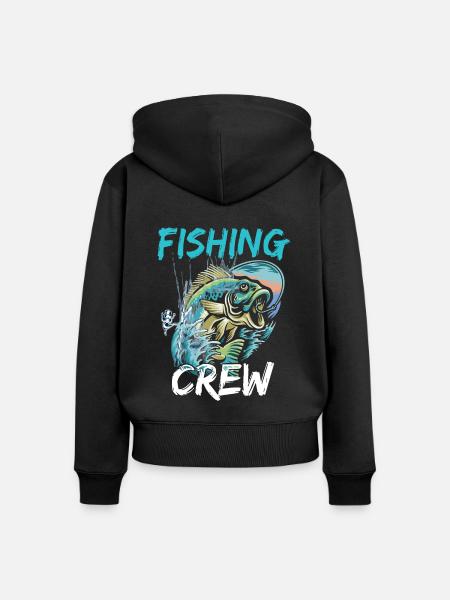 Fischerei Crew - Frauen Premium Bio Zip Hoodie - Schwarz